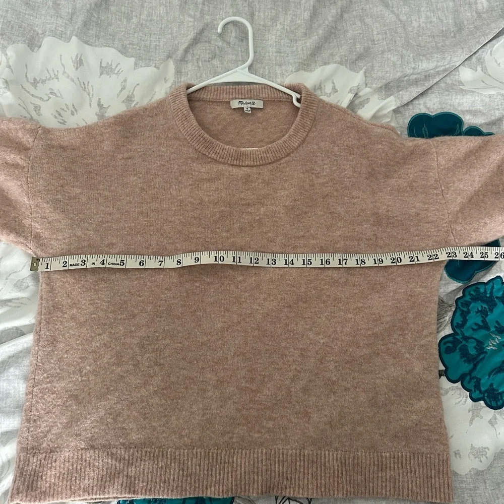 Madewell Gladwell Sweater Women’s M Tan Crewneck Alpaca Blend Pullover